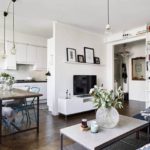 cocina y salon integrados y juntas en casa